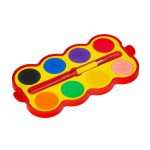 آبرنگ 8 رنگ جعبه مقوایی با قرص های 40 میلیمتری و یک عدد قلم مو سری Kids فونزل کد685093