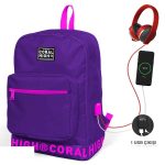 کوله پشتی با سوکت USB+AUXیایگان کد24109