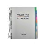 دفتر200برگ سیمی وزیری جلد طلق لانگو سری پروژه PROJECT BOOK