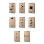 دفتریادداشت17*12 کرافت سیمی جلد سخت میکرو کدF19