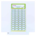 برچسب دورآبی سایز10*20میلیمتر4برگی لانگوکدK-444